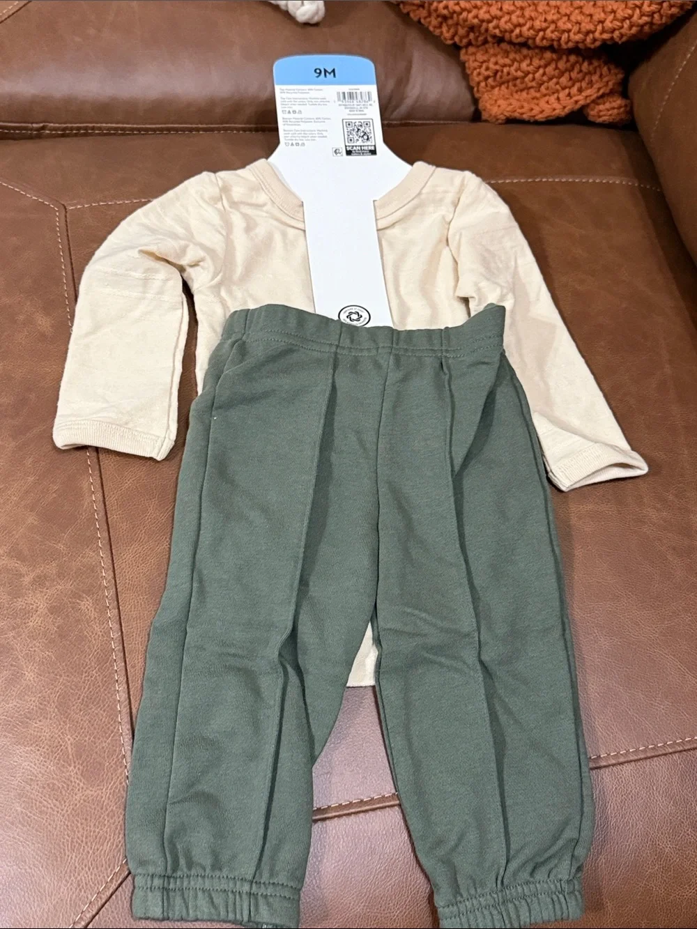 Baby Boys' 2-Piece Playwear Set - Green and Cream